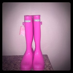 Women's Pink Exotic Identity Rain Boots size 9 NWT